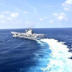 INS Vikrant during Sea trials